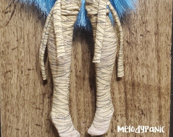 MelodyPanic Creations: "MUMMIFIED" Socks | Doll Clothes | Halloween | Monster High | Wraps | Fashion | Mummy | Bandages |