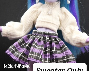 MelodyPanic Creations: "Marshmellow" Sweater | Monster High | Winter | Casual | Normal | Everyday | Cold | Puff Sleeves | Doll Clothes |