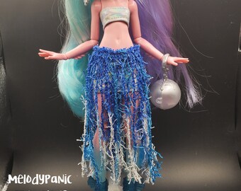 MelodyPanic Creation: "Coral Waves" 2pc Set | Monster High | Doll Clothes | Ocean | Blue | Seamonster | Holographic | Fashion | Strange |