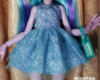 MelodyPanic Creations: "Cobalt Vineyard" | Ever After High | Blue | Doll Clothes | Fashion | Spring | Tulle | Nature |