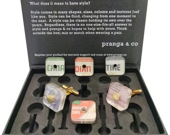 Canadian Tire Cufflinks and Ankers made from real Canadian Tire money