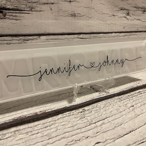Personalized Etched Glass Name Tile