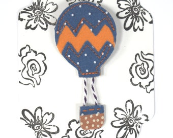 Hot air balloon brooch