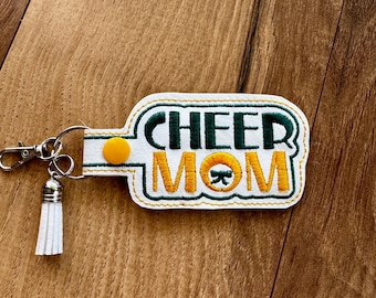 Cheer Mom Keychain, Cheer Mom Backpack Tag