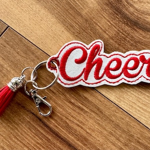 Cheer Cheerleader Cheerleading Keychain, Cheer Backpack Tag