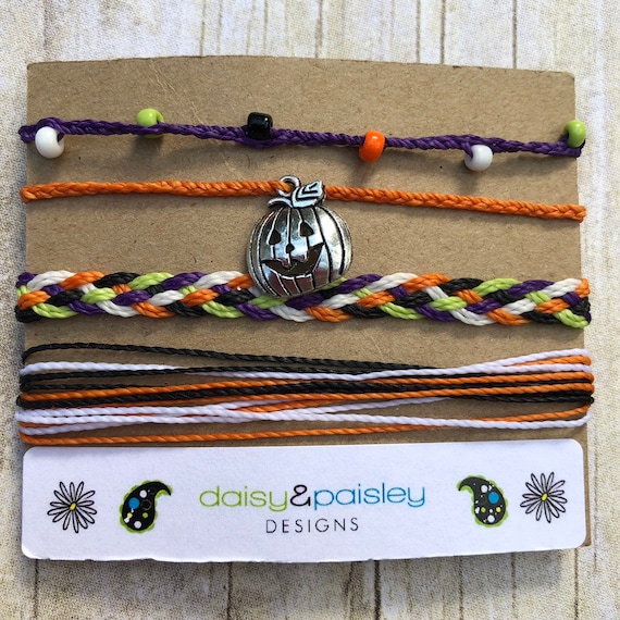 Halloween Wax Cord Bracelets, Friendship Bracelets, String Bracelets,  Waterproof, Bracelet
