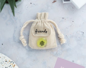 Fused Glass Friends Pebble: Pocket Positivity Gift