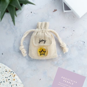 Fused Glass Joy Pebble Set: Pocket Positivity Gift