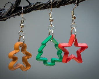 Christmas Cookie Cutter Earrings- Cookie Cutter Earrings