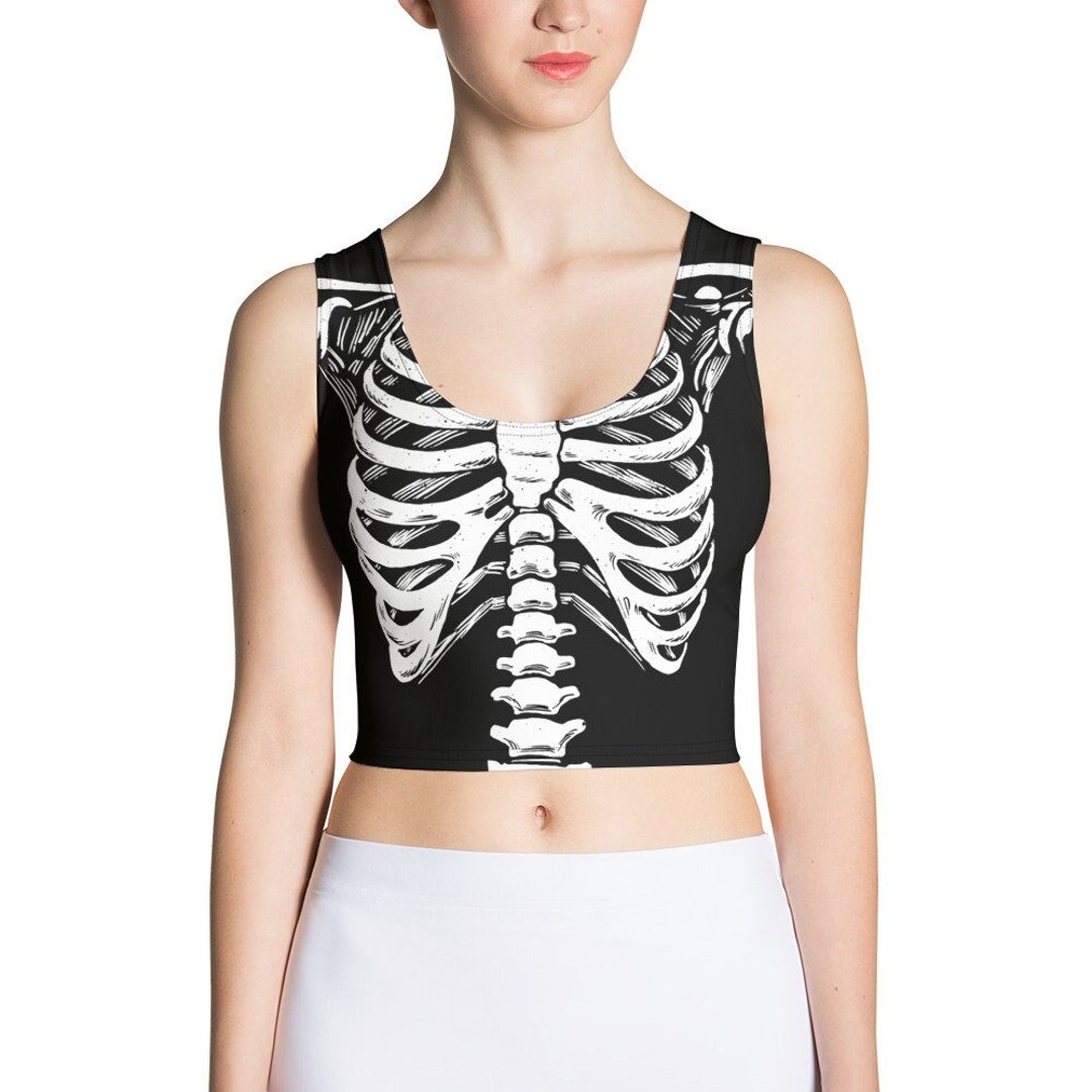 Crop Top Skeleton Ribcage With Jersey Option - Etsy