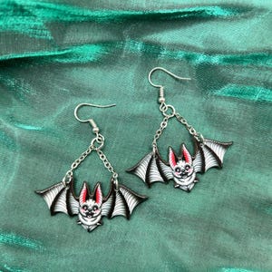 Flying Bat Earrings