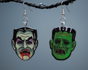 Monster Icon SINGLE Earring, Vampire, Frankenstein's Monster