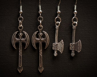 Battle Axe Earrings- Hatchet Earrings
