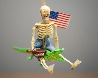 Merica Skeleton Ornament, Cajun Man, Florida Man