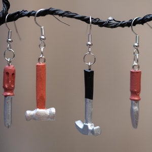 Miniature Tool Earring, Construction Earrings, Electrician Earrings- SINGLE Earring