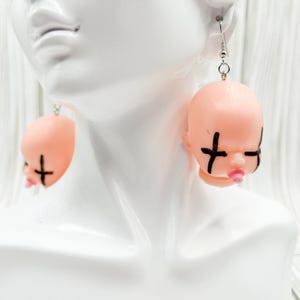 Punk Doll Head Earrings