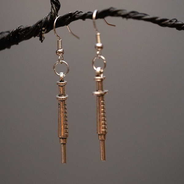 Syringe Needle Earrings