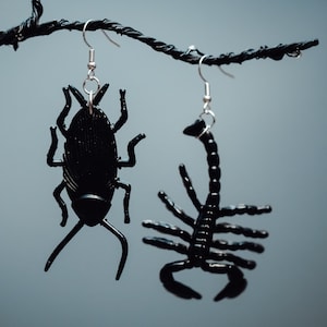Creepy Earrings- Roach, Scorpion