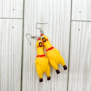 Rubber Chicken Earrings