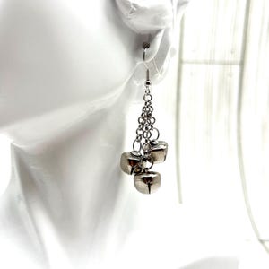 ピアス Monday Edition _ Silver Bell Earrings Sterling Silver Jingle Bell Earrings - Etsy