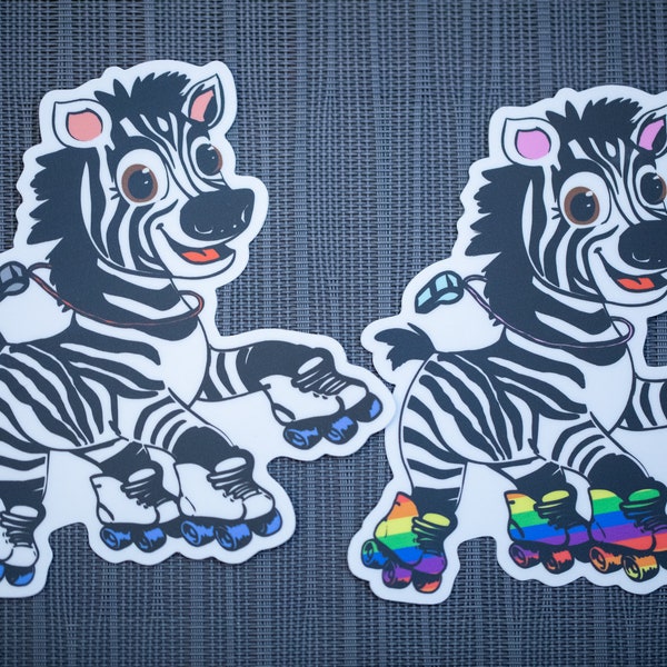 Roller Skating Referee Zebra Sticker