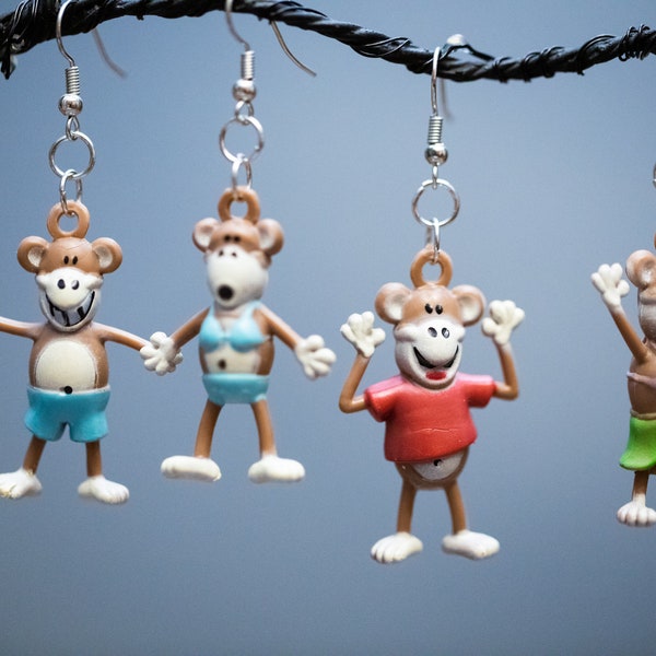 Cheeky Monkey Toy Earrings