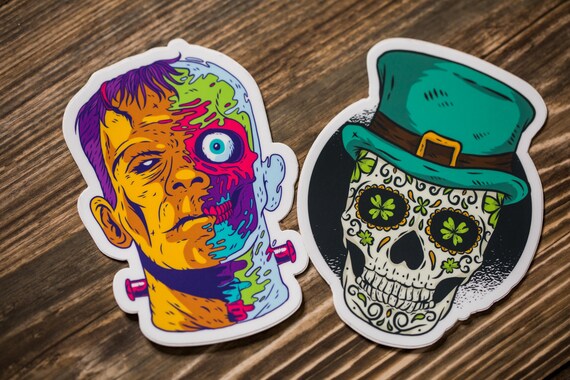 Wrench Skull Decal & Window Sticker