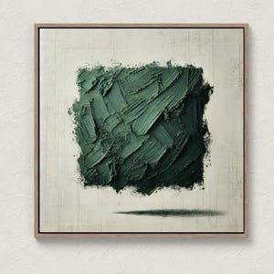 Art mural vert Wabi Sabi, toile abstraite 3D minimaliste, salon moderne, décoration murale Japandi