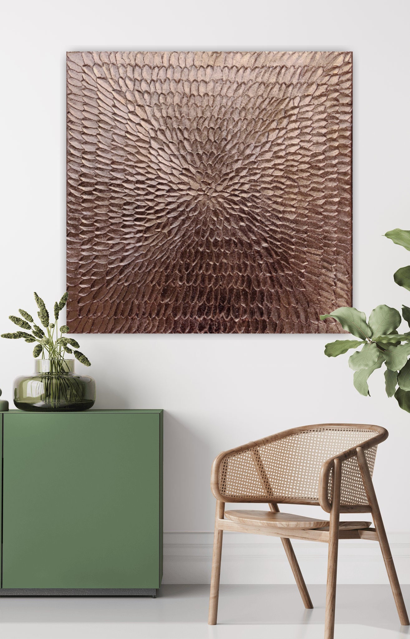 Original Copper Wall Art Large 3D Textured Abstract Canvas Painting - Etsy