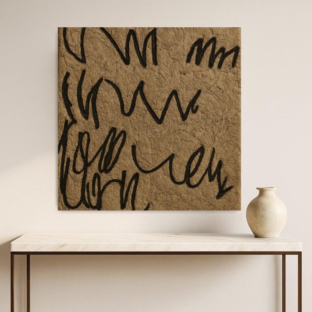 Textured Wabi Sabi Wall Art – Abstract Neutral Painting on Canvas With ...