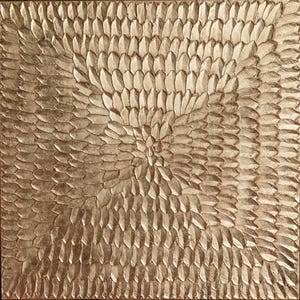 Grand Tableau Doré 3D Texturé, Toile Motif Soleil pour Salon Minimaliste et Chic image 15