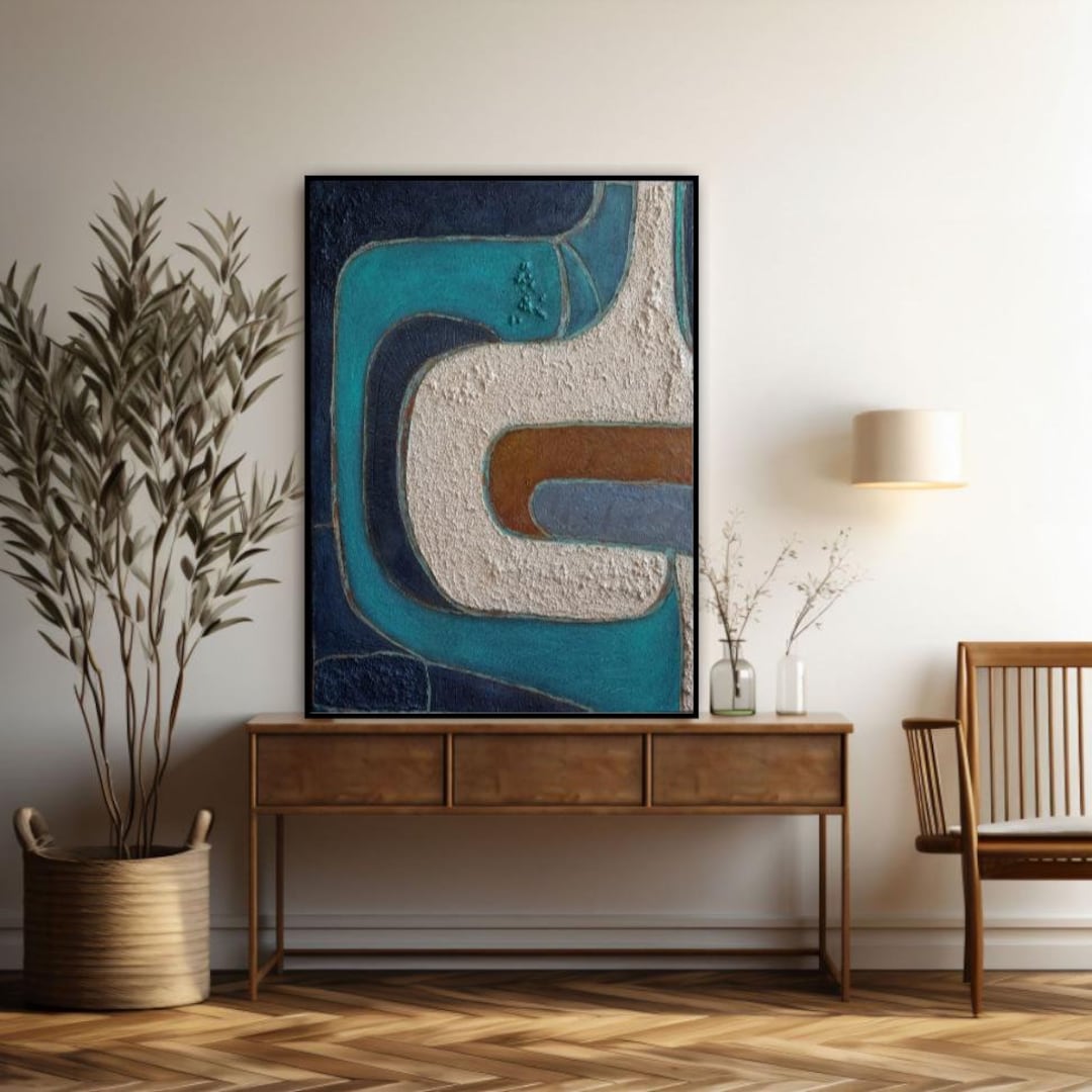 Original Mid Century Art Mcm Wall Art Mid Century Modern Livingroom ...