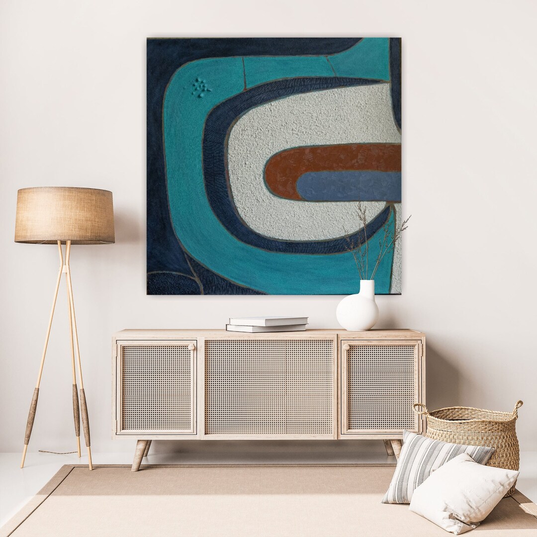Large Original MCM Wall Art Painting Mid Century Modern Painting ...