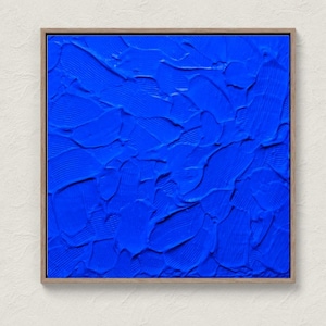 Pintura moderna de parede texturizada 3D azul brilhante