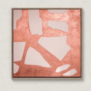 Copper  Handmade  Artwork Wall Decor Canvas wall art Contemporary art Geometric art