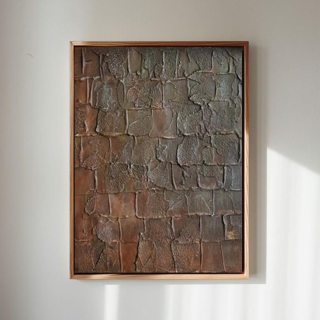 Wabi Sabi 3D Textured Wall Art Brown Minimalist Sculpture - Etsy