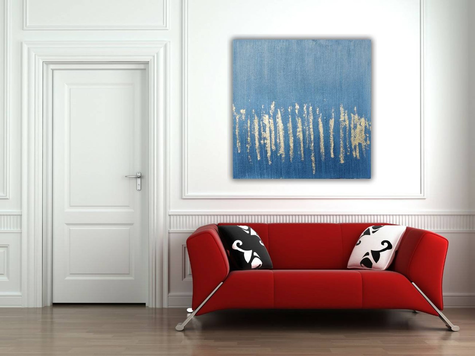 Gold Leaf Painting Original Texture Painting Silver Leaf and Etsy