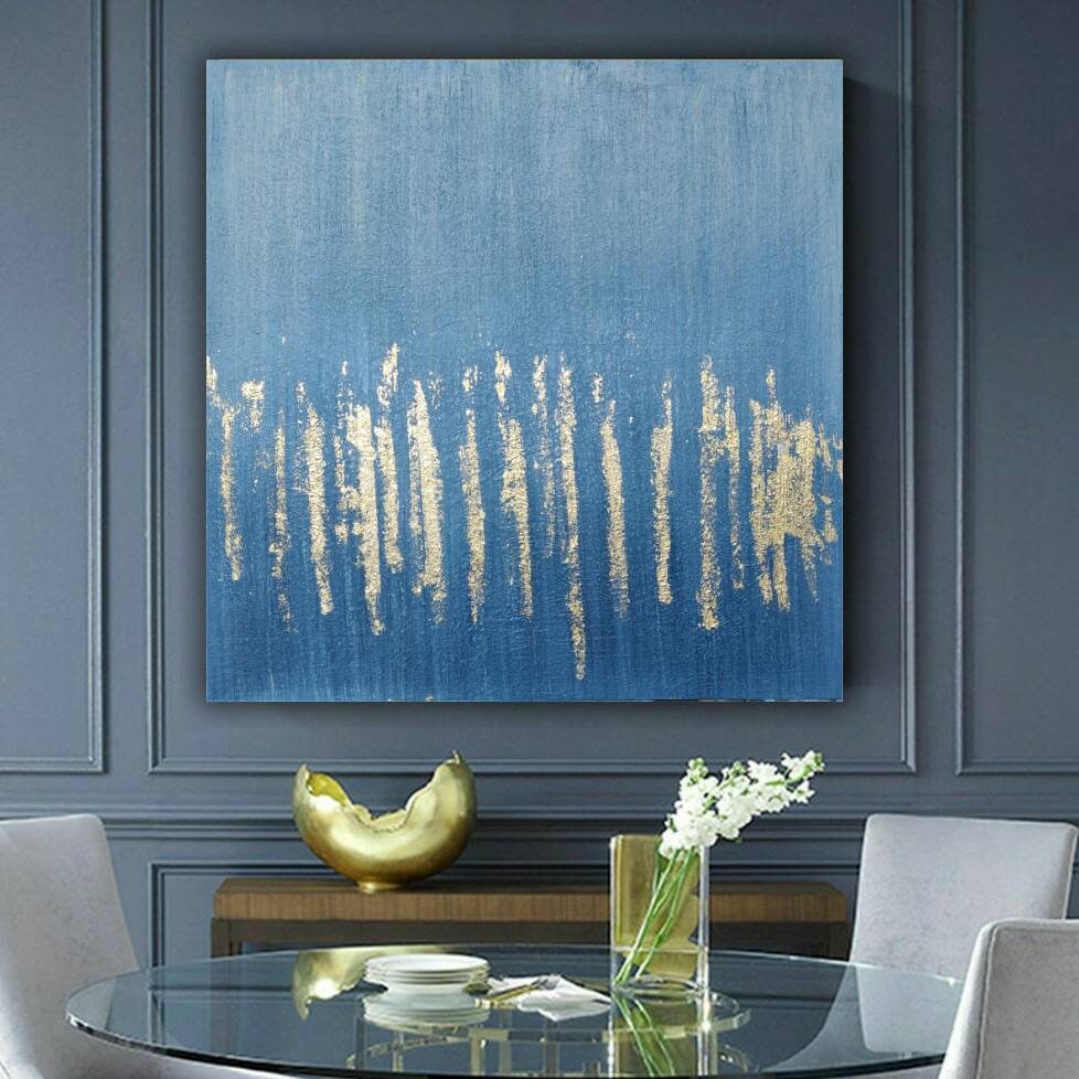 Gold leaf Painting Original Texture Painting Silver leaf Etsy