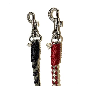 Cuerda de amarre/cuerda de plomo/cuerda de plomo para caballos de juguete con gancho de diamantes de imitación