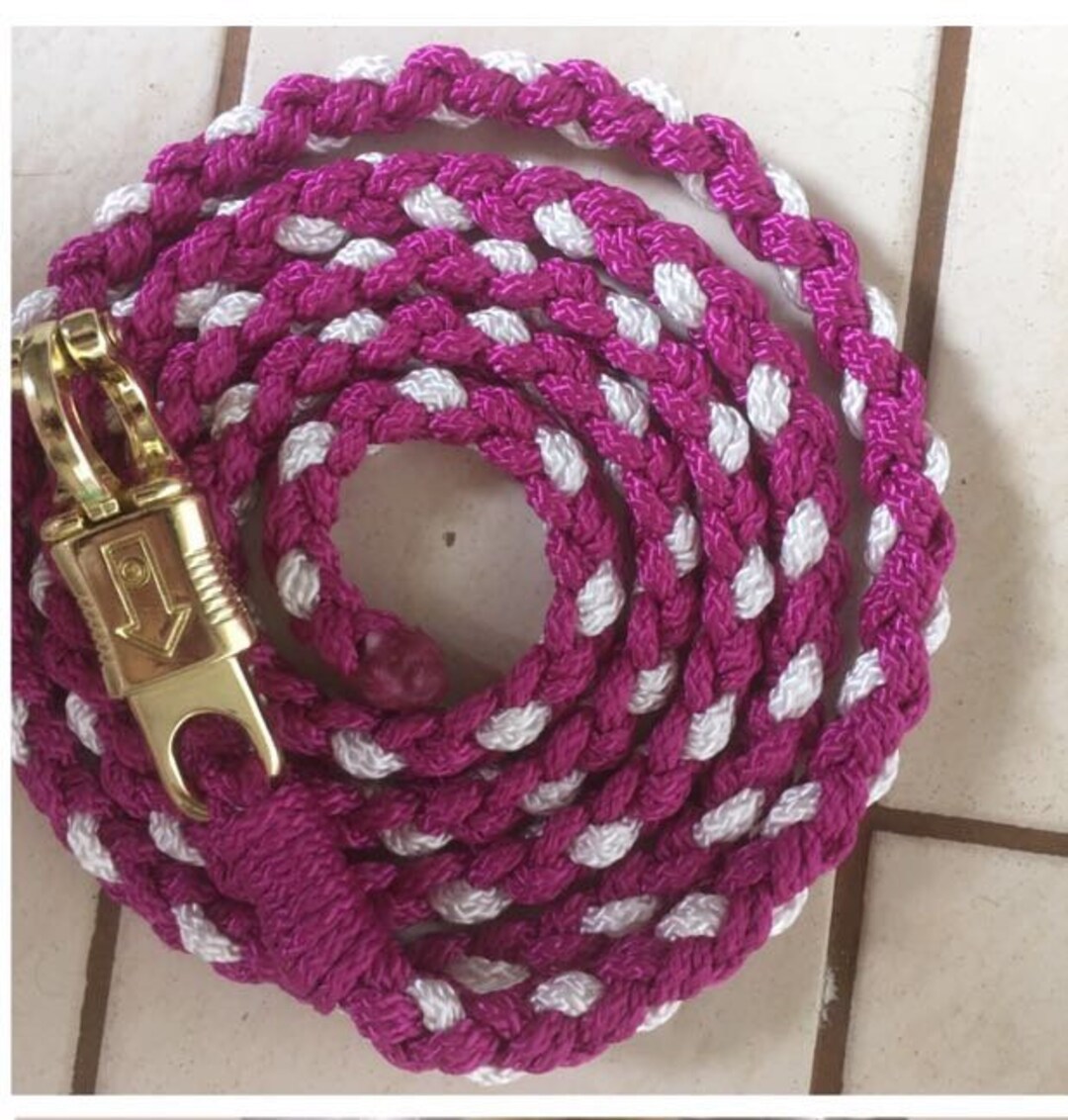 Lead Rope/rope, Fuchsia/white - Etsy