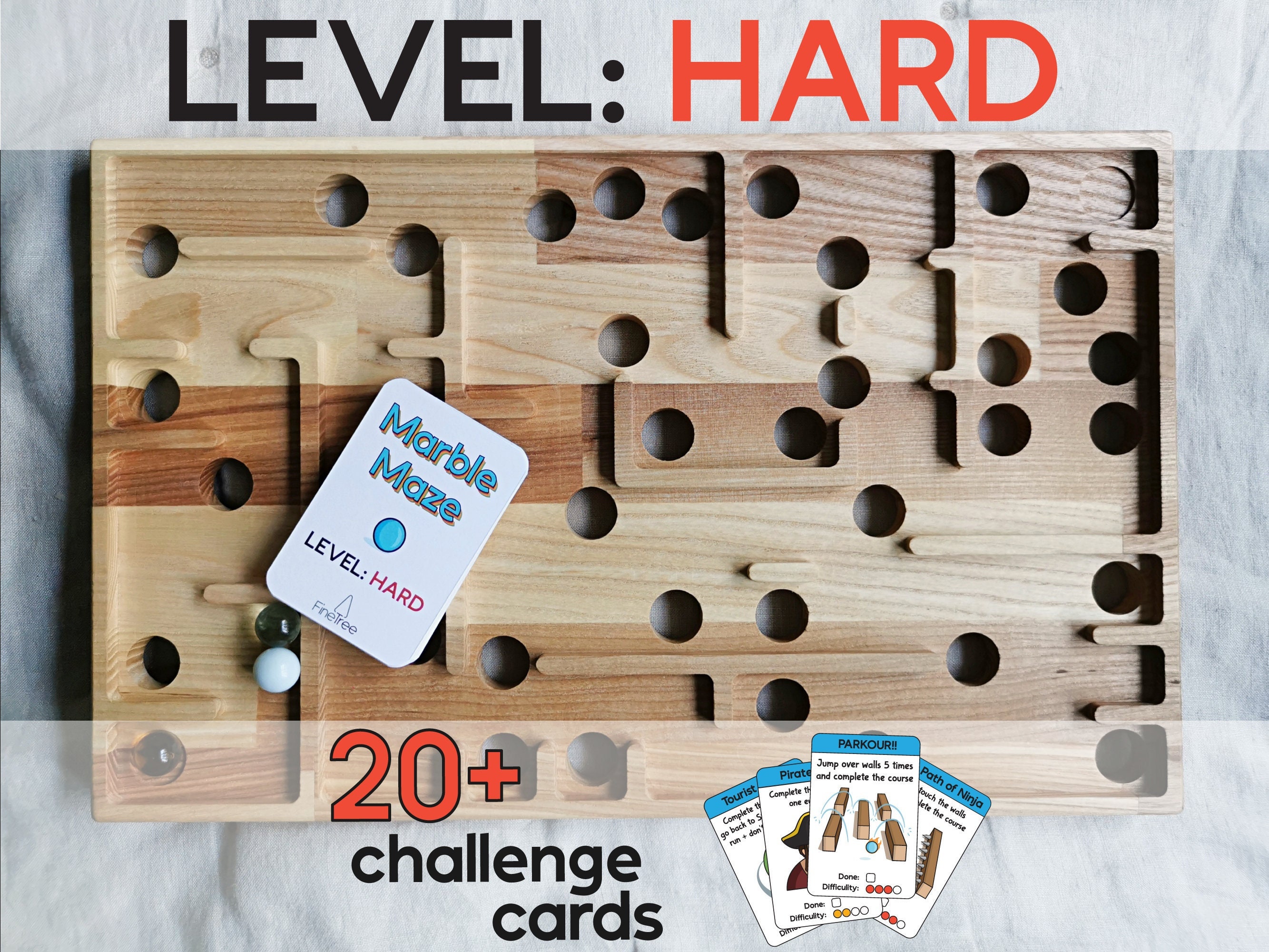 Labyrinth Marble Maze HARD Ball Maze Game Wooden Labyrinth