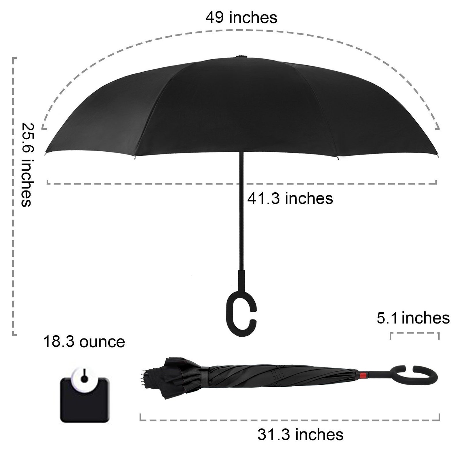 Inverted Umbrella Umbrella Windproof Reverse Umbrella Etsy
