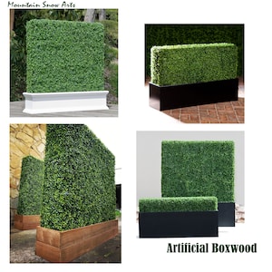 Outdoor Indoor Garden Fence Backyard Home Decor Greenery Walls,Artificial Boxwood Panels Topiary Hedge Privacy Screen 20x20"  12PC/33sqf