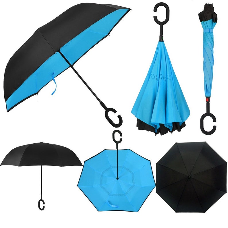 Inverted Umbrella Umbrella Windproof Reverse Umbrella Etsy