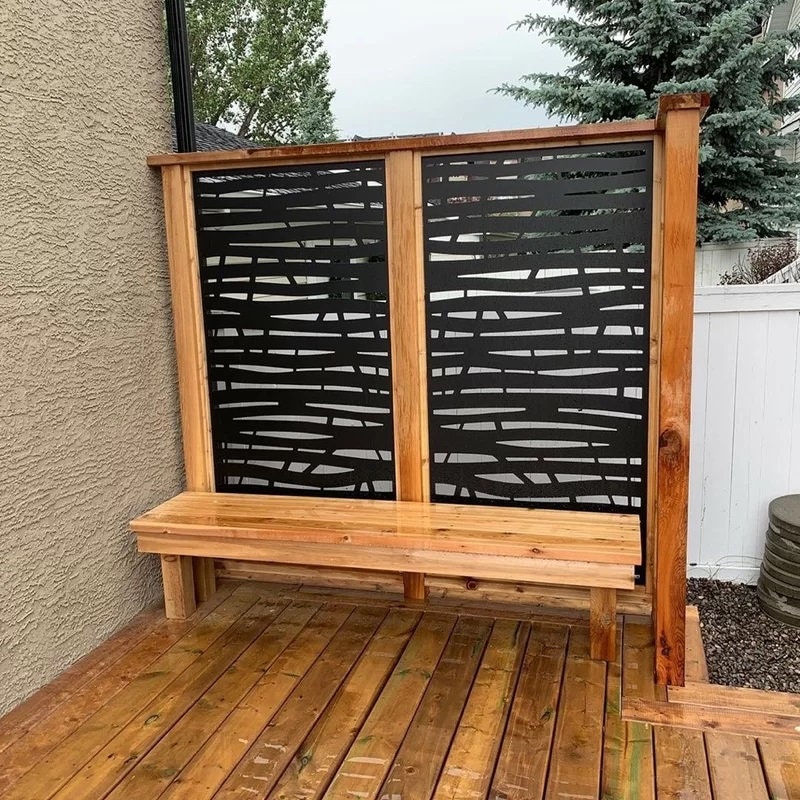 Metal Privacy Screen Laser Cut Decorative Steel Privacy Panel Etsy UK