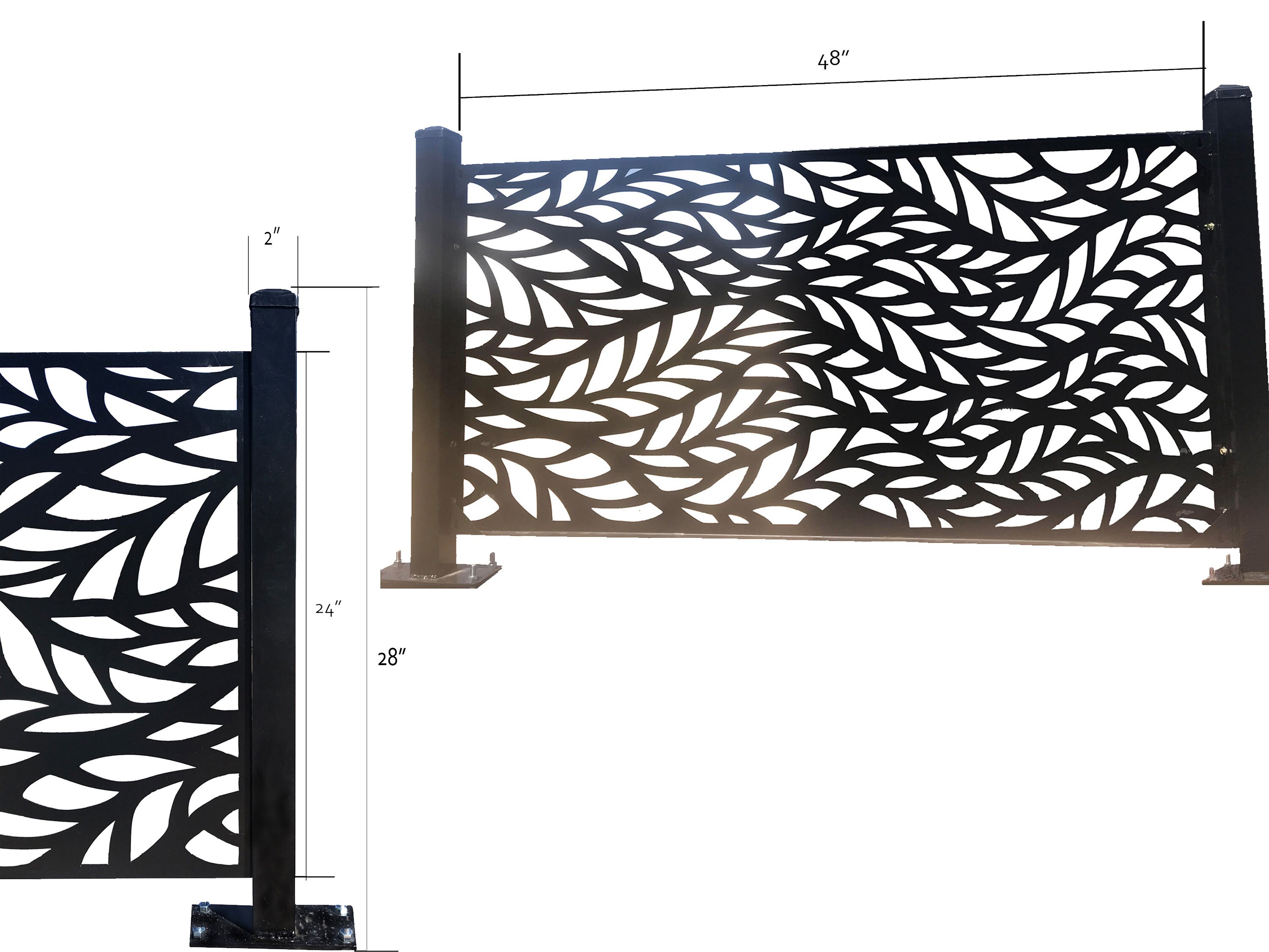 Metal Privacy Panel Laser Cut Decorative Steel Privacy - Etsy