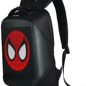 Smart LED Backpack Cool Black Customizable Laptop Backpack Innovative Gift School Bag Dynamic Backpack Outdoor Fashion Advertising bag