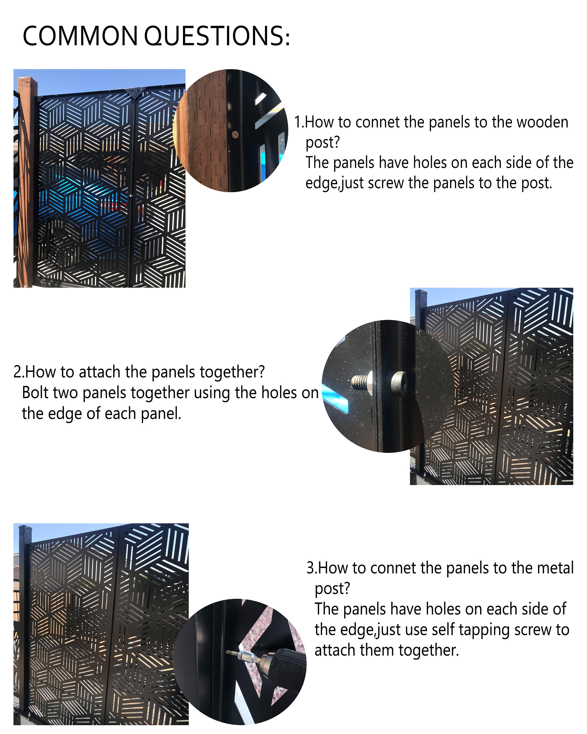 Metal Privacy Panel Laser Cut Decorative Steel Privacy - Etsy