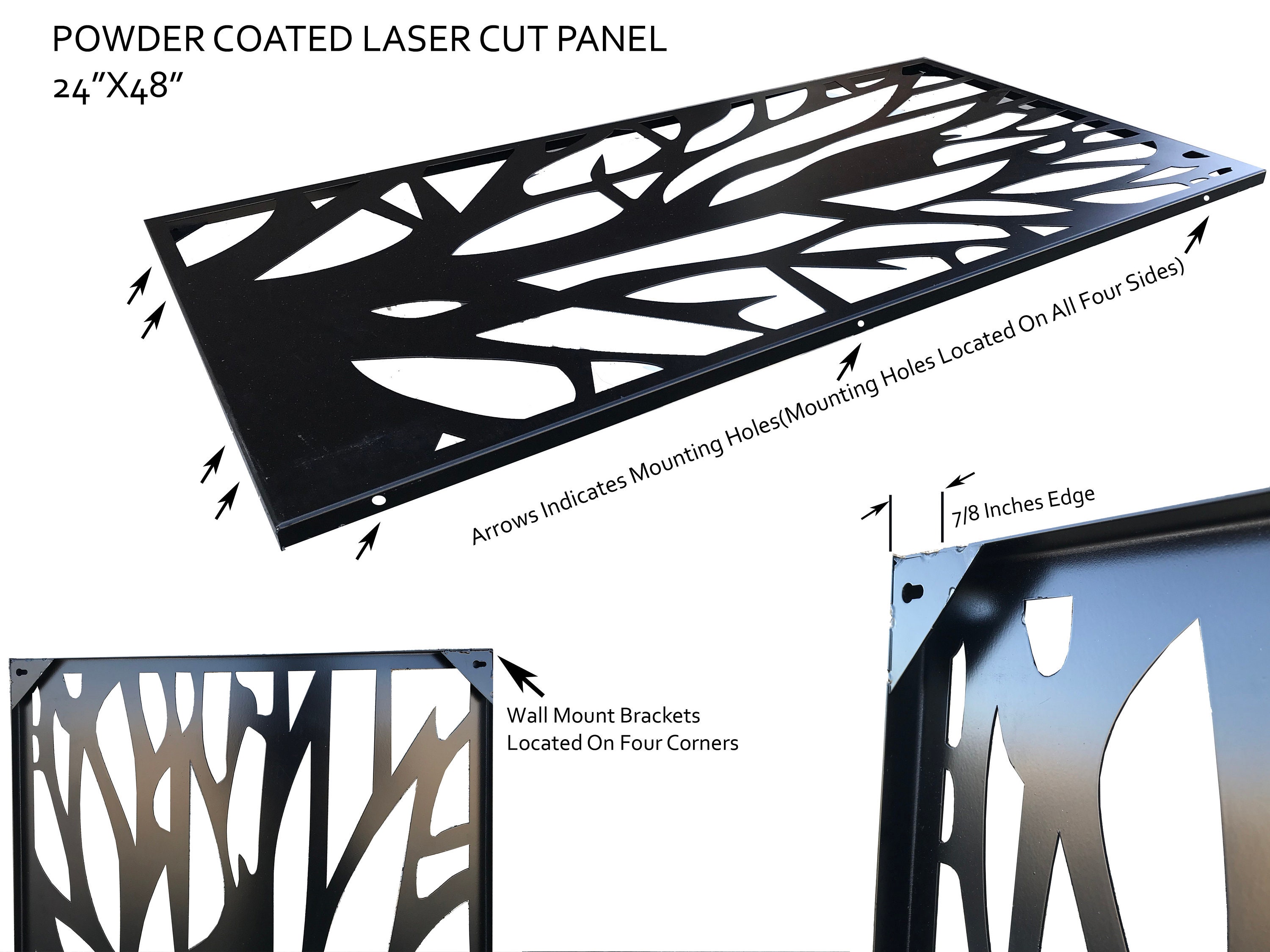 Metal Privacy Panel Laser Cut Decorative Steel Privacy - Etsy