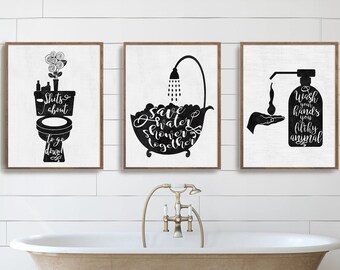 Rustic Bathroom Wall Decor Etsy